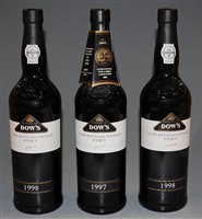 Lot 1277 - Dow's LBV Port 1997, two bottles; Dow's LBV...