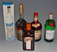Lot 1347 - Assorted spirits, to include Bombay Sapphire...