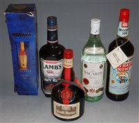 Lot 1347 - Assorted spirits, to include Bombay Sapphire...
