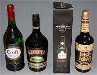 Lot 1408 - Assorted sherries and fortified wines, to...