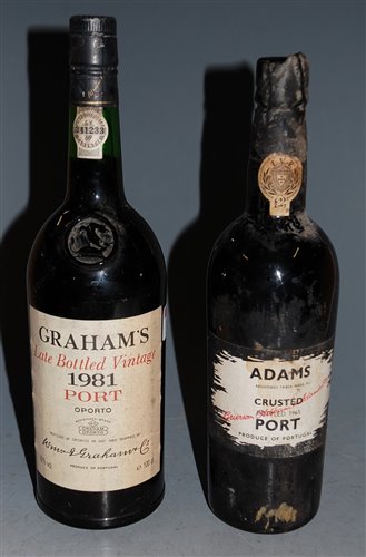 Lot 1286 - Graham's 1981 LBV Port, 100cl, one bottle; and...