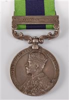 Lot 233 - An India General Service medal (1908-1939)...