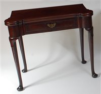 Lot 2661 - An early George III mahogany card table, the...