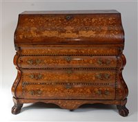 Lot 2700 - An 18th century Dutch walnut and floral...