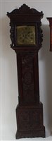 Lot 2595 - E Courter - 18th century oak cased longcase...