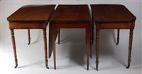 Lot 2676 - An antique mahogany double D-end dining table,...