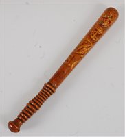 Lot 142 - A 19th century sycamore Tipstaff, polychrome...