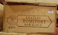 Lot 1072 - Château Romefort 1989 Medoc, seven bottles (OWC)