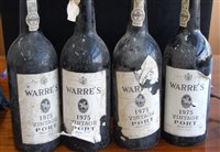 Lot 1287 - Warre's 1975 Vintage Port, four bottles