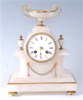 Lot 109 - A late Victorian alabaster and gilt metal...