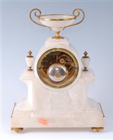 Lot 109 - A late Victorian alabaster and gilt metal...