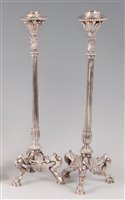Lot 2144 - A pair of late 19th century silver-plated...
