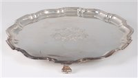 Lot 2120 - A silver salver, in the mid-18th century style,...