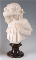 Lot 2398 - A large 19th century carved marble head and...