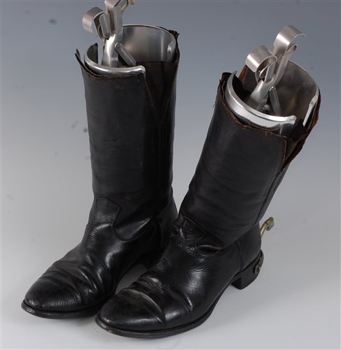 Lot 176 - A pair of Officer's black leather dress boots...
