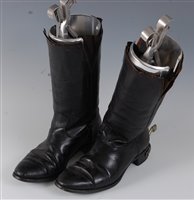 Lot 176 - A pair of Officer's black leather dress boots...