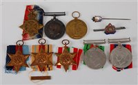 Lot 297 - A family group of medals and effects to...