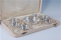 Lot 2154 - A cased early 20th century sterling silver...