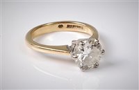 Lot 2229 - A diamond solitaire ring, the round brilliant...