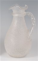 Lot 2108 - A late Victorian frosted glass jug, of pear...