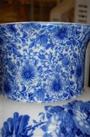 Lot 186 - A Doulton Burslem floor vase, blue and white...