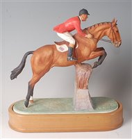 Lot 2102 - A Royal Worcester Foxhunter and Lieutenant....