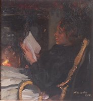 Lot 2506 - Harold Harvey (1874-1941) - Reading by the...