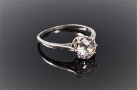 Lot 2292 - A diamond solitaire ring, the round brilliant...