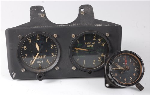 Lot 16 - A Kelvin Hughes aircraft instrument panel Type...
