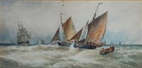 Lot 2544 - Thomas Bush Hardy RBA (1842-1897) - Boats on...