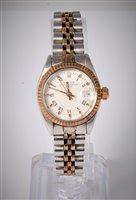 Lot 2346 - A lady's Rolex Oyster Perpetual stainless...