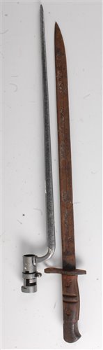 Lot 193 - An American 1913 pattern Remington bayonet,...