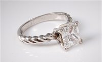 Lot 2242 - A GIA certified 1.21ct diamond solitaire ring,...