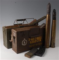 Lot 344 - Two ammunition tins and contents to include...