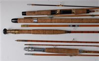 Lot 481 - An Alcocks Poluar 9' three piece split cane...