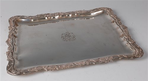 Lot 2166 - An early 20th century French silver tray,...