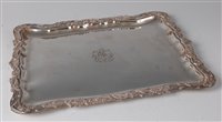 Lot 2166 - An early 20th century French silver tray,...