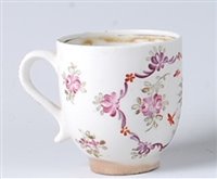 Lot 2083 - A Lowestoft porcelain coffee can, polychrome...