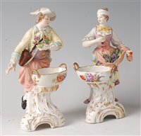 Lot 2096 - A pair of 19th century Berlin porcelain...
