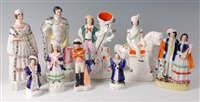 Lot 2099 - A collection of Victorian Staffordshire...
