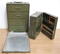 Lot 335 - A WW II German Sanitation tin, the hinged...