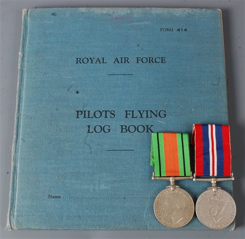 Lot 224 - A WW II R.A.F. Pilots Flying Log Book,...