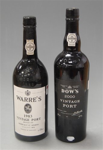 Lot 1295 - Warre's 1983 vintage Port, one bottle; and Dow'...