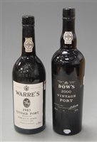 Lot 1295 - Warre's 1983 vintage Port, one bottle; and Dow'...