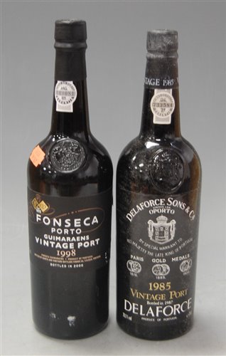 Lot 1296 - Delaforce 1985 vintage Port, one bottle; and...