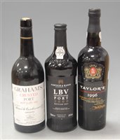 Lot 1297 - Taylor's 1996 LBV Port, one bottle; Fortnum &...