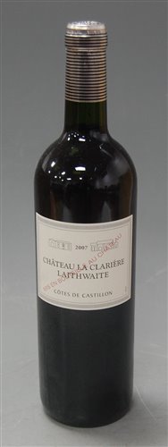 Lot 1093 - Château la Clariere Laithwaite's 2007 Côtes de...