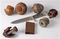 Lot 364 - A collection of battlefield relics to include...