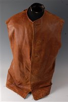 Lot 259 - A WW II brown leather jerkin No.2 size 2 and...