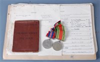 Lot 282 - A collection of medals and documents to...